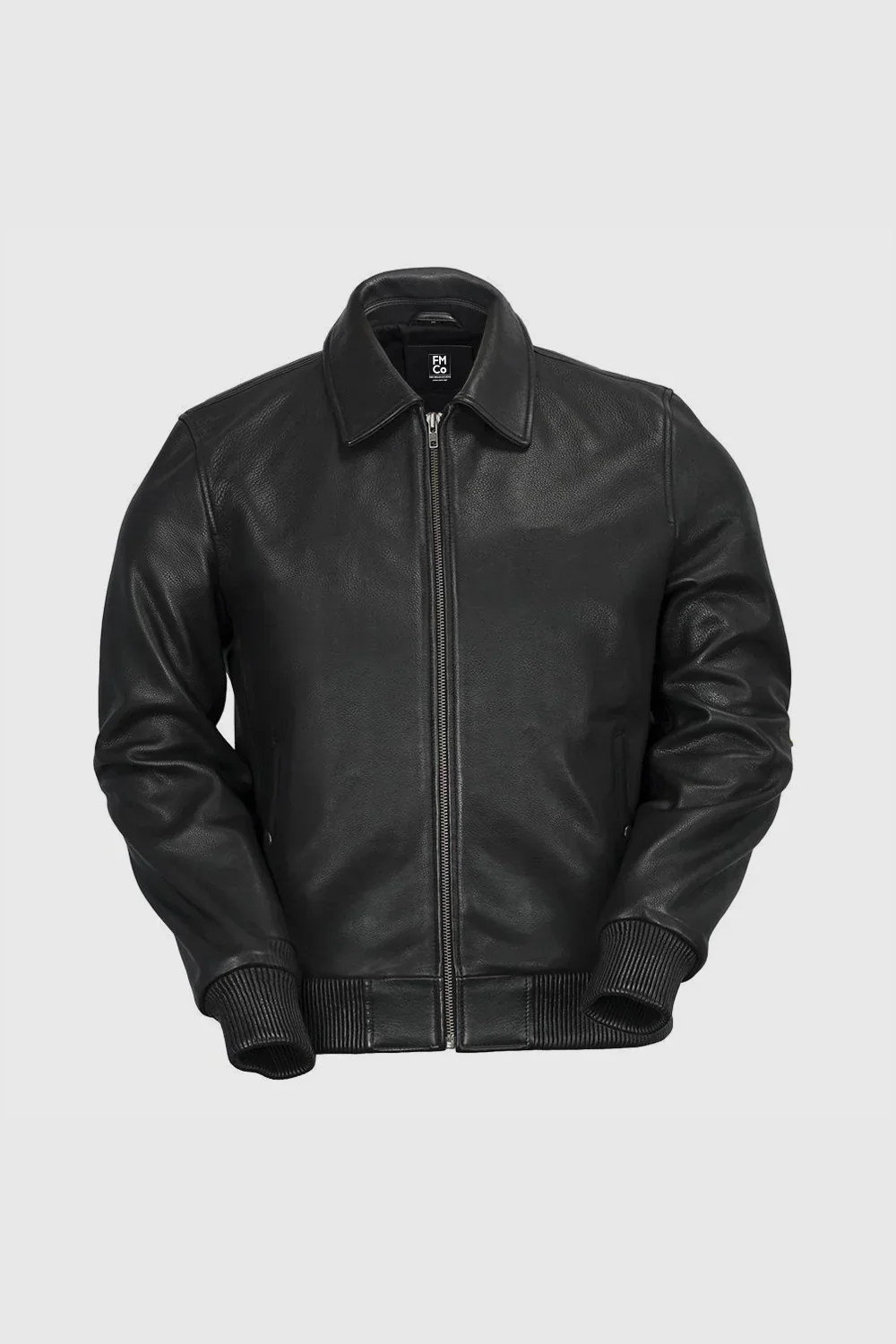 castor-mens-fashion-leather-jacket-front-view