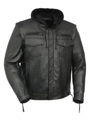 Nightstrike Men’s Motorcycle Leather Jacket