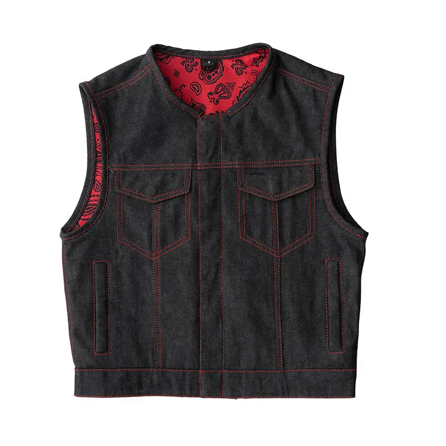 Windline Men's Motorcycle Denim Vest
