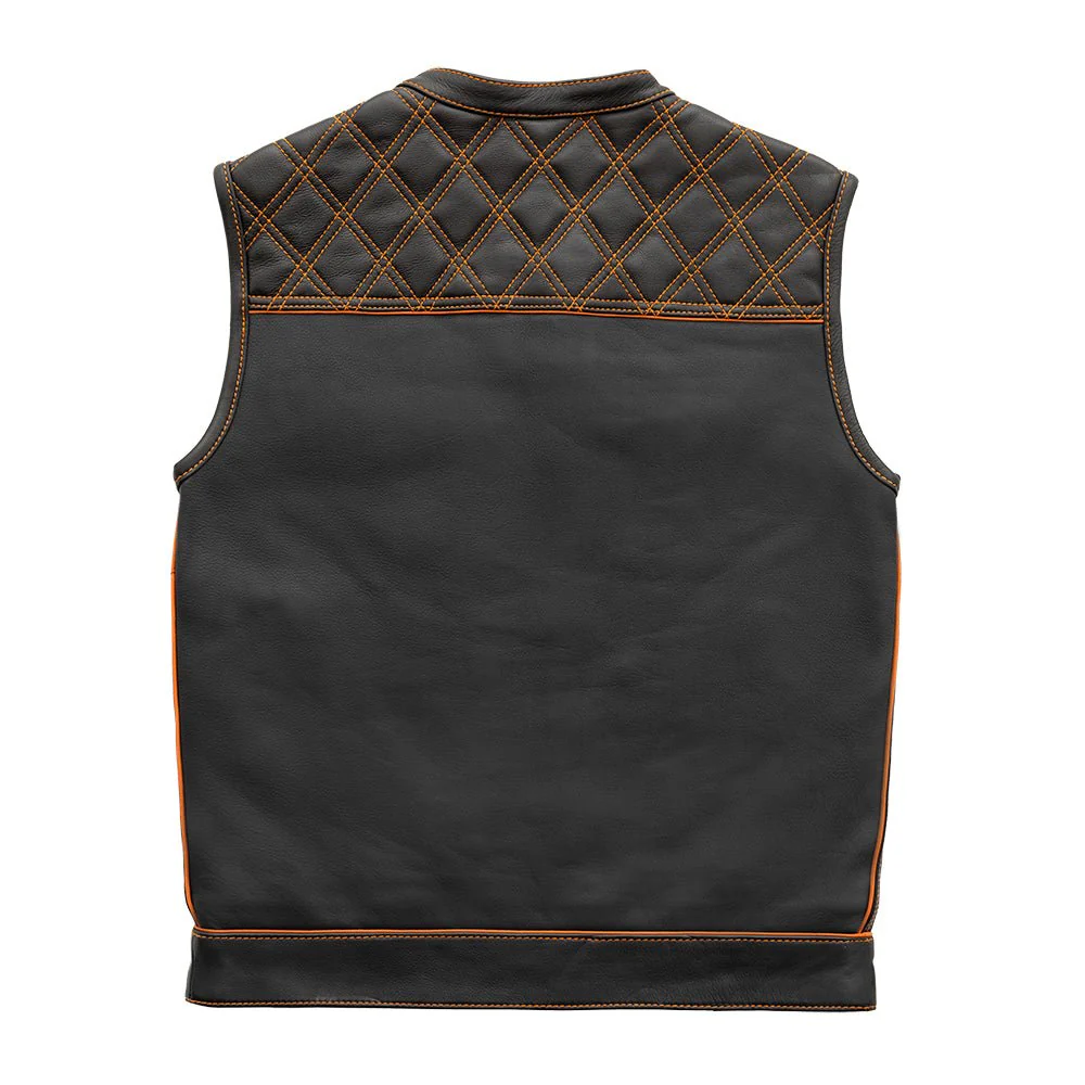 finish-line-orange-checker-mens-motorcycle-leather-vestmens-leather-vestfirst-manufacturing-company-607002