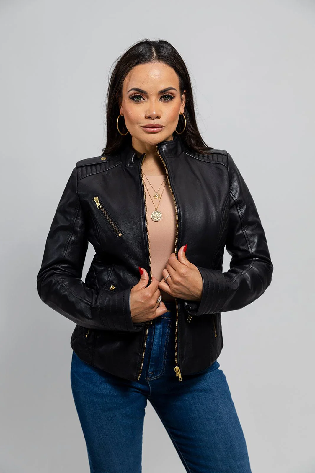 ModMist Womens Fashion Leather Jacket