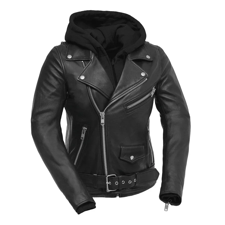 Rider Glam Women's Motorcycle Leather Jacket