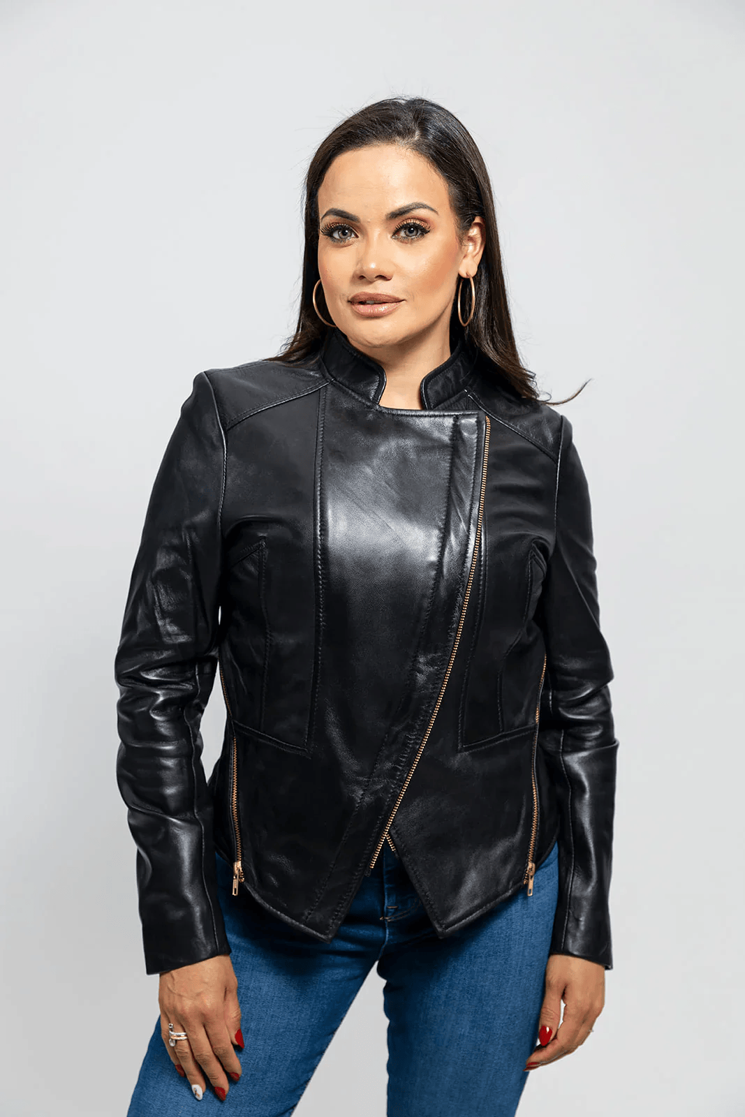 zoey-womens-fashion-leather-jacket-front-side