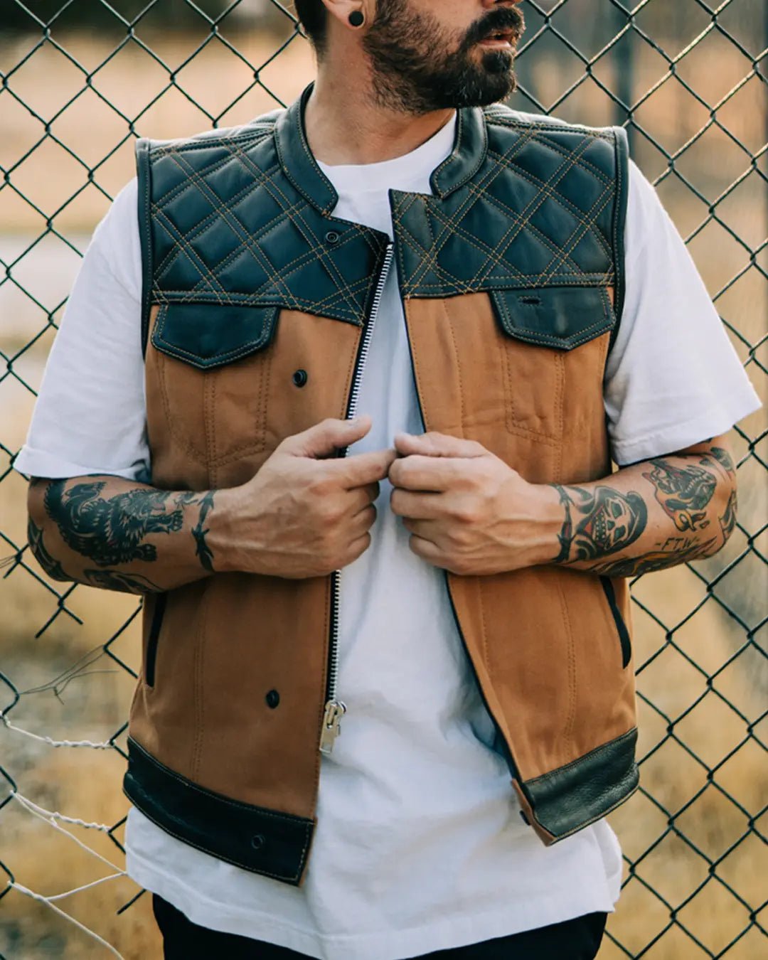 hunt-club-motorcycle-leather-canvas-vestmens-canvas-vestsfirst-manufacturing-company-891403