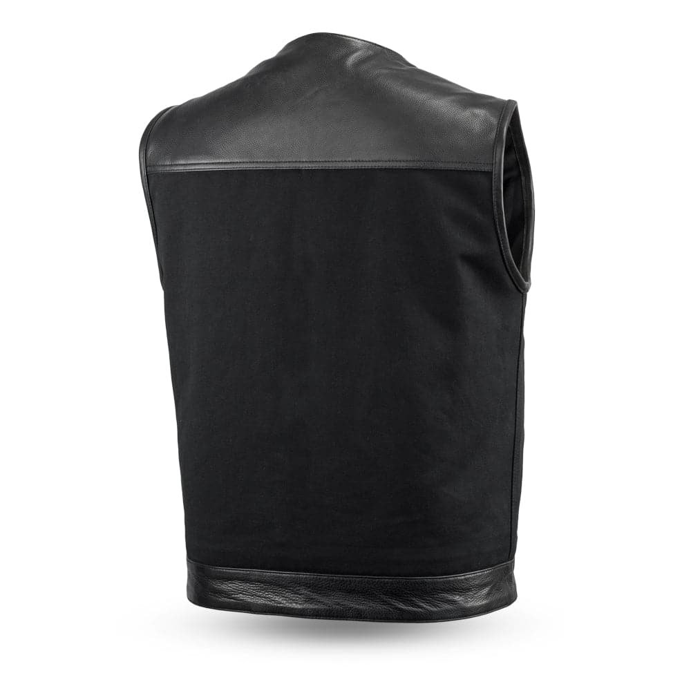 4951-no-collar-mens-leathercanvas-motorcycle-vestmens-canvas-vestsfirst-manufacturing-company-745970