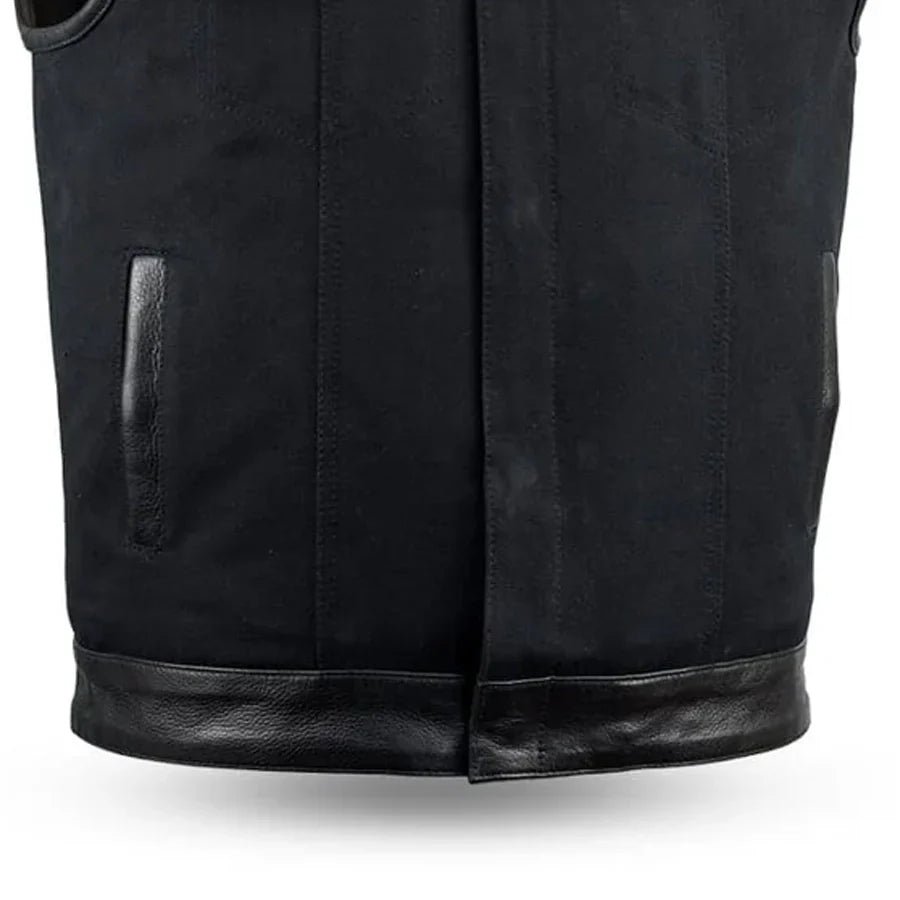 4951-no-collar-mens-leathercanvas-motorcycle-vestmens-canvas-vestsfirst-manufacturing-company-745970