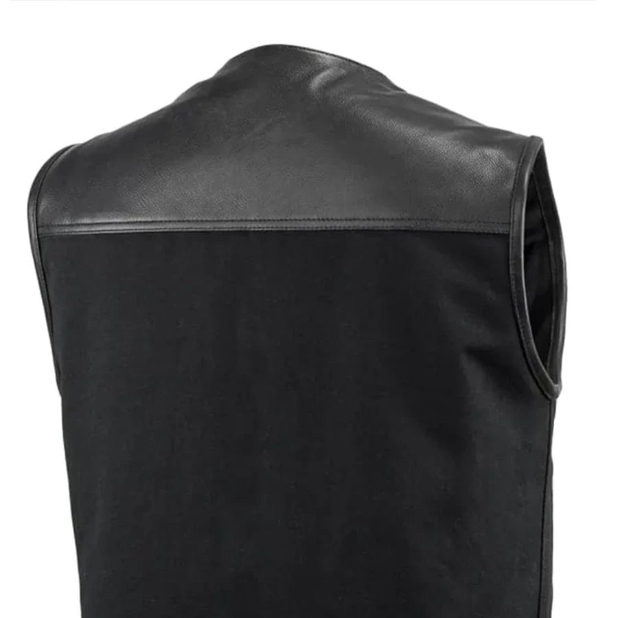 4951-no-collar-mens-leathercanvas-motorcycle-vestmens-canvas-vestsfirst-manufacturing-company-745970