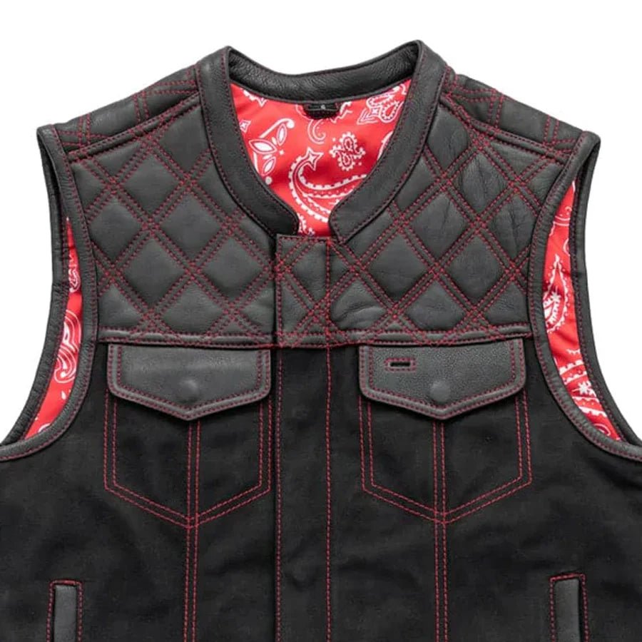 4951-wolf-pack-mens-leathercanvas-motorcycle-vest-limited-editionfactory-customsfirst-manufacturing-company-607791