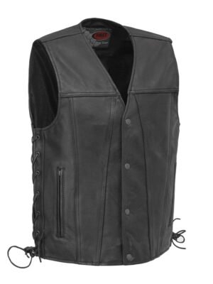 Gambler Men's Motorcycle Leather Vest