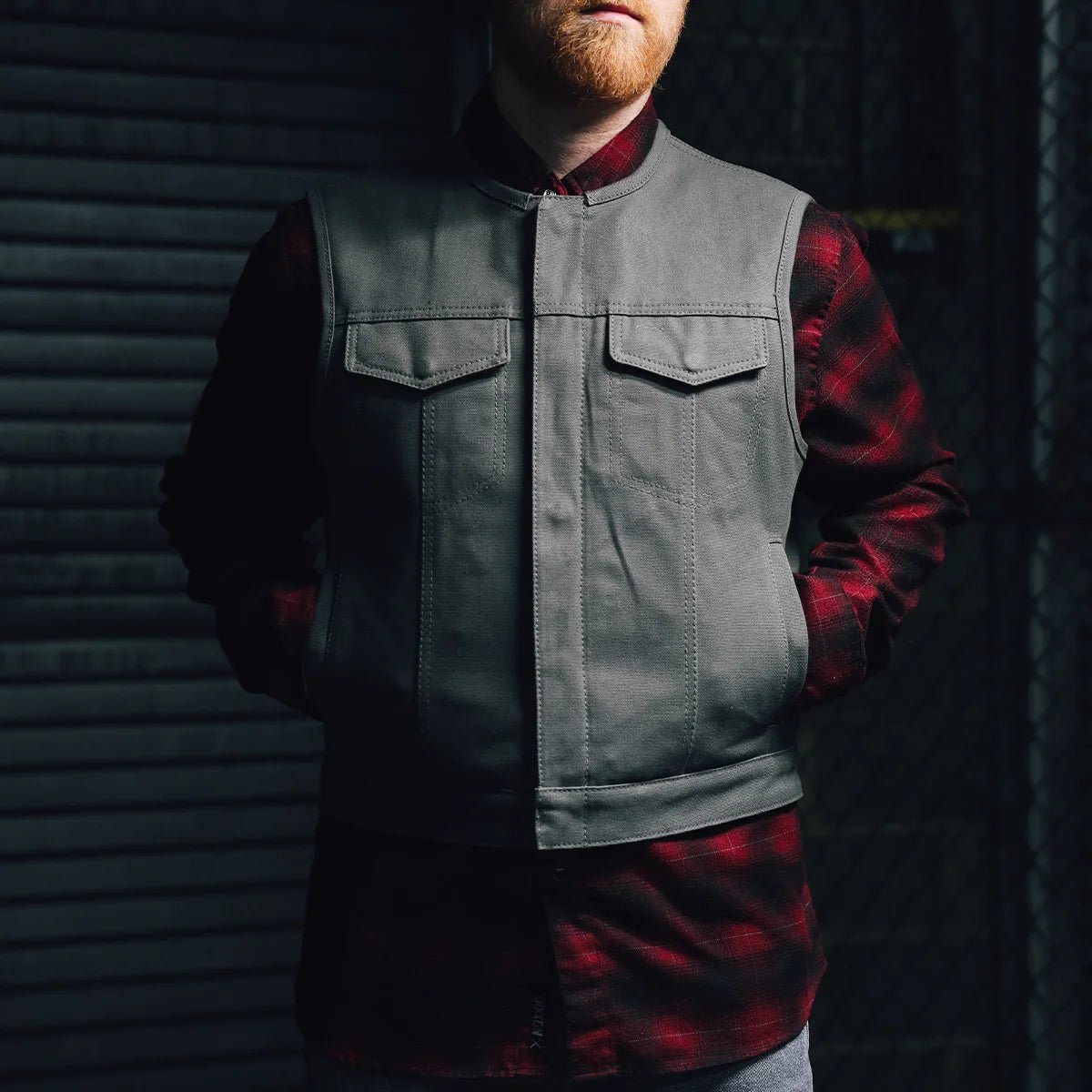lowside-mens-motorcycle-canvas-vest-greymens-canvas-vestsfirst-manufacturing-company-332517