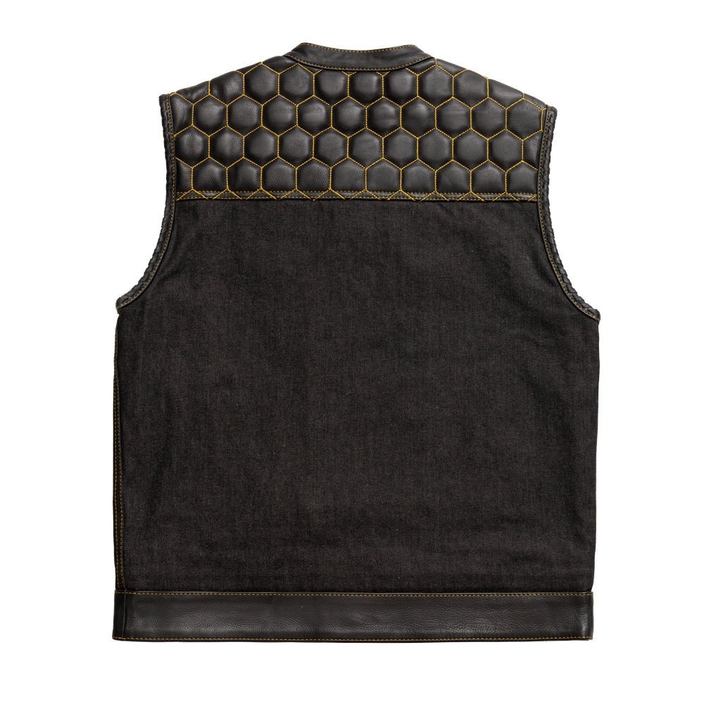hornet-mens-denim-motorcycle-vest-limited-editionfactory-customsfirst-manufacturing-company-760429