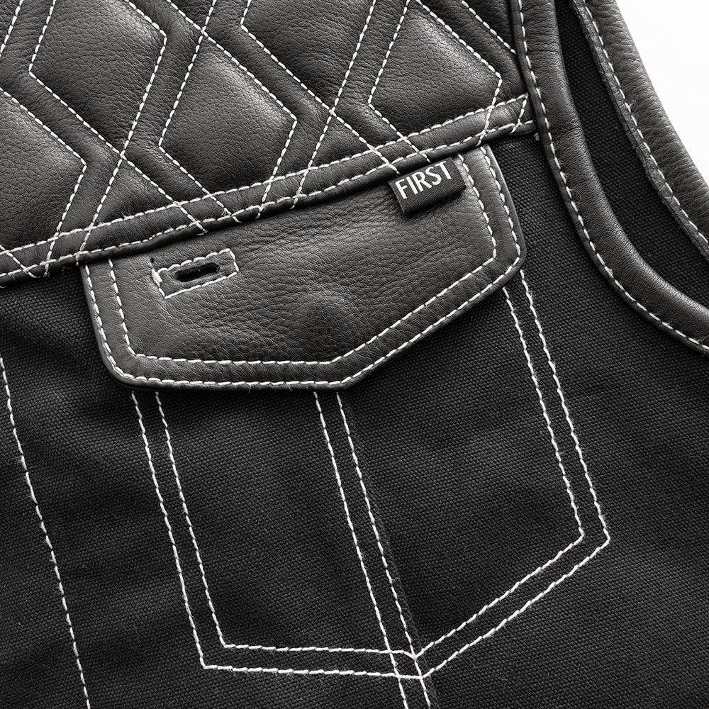 hunt-club-motorcycle-leather-canvas-vest-white-stitchmens-canvas-vestsfirst-manufacturing-company-810161
