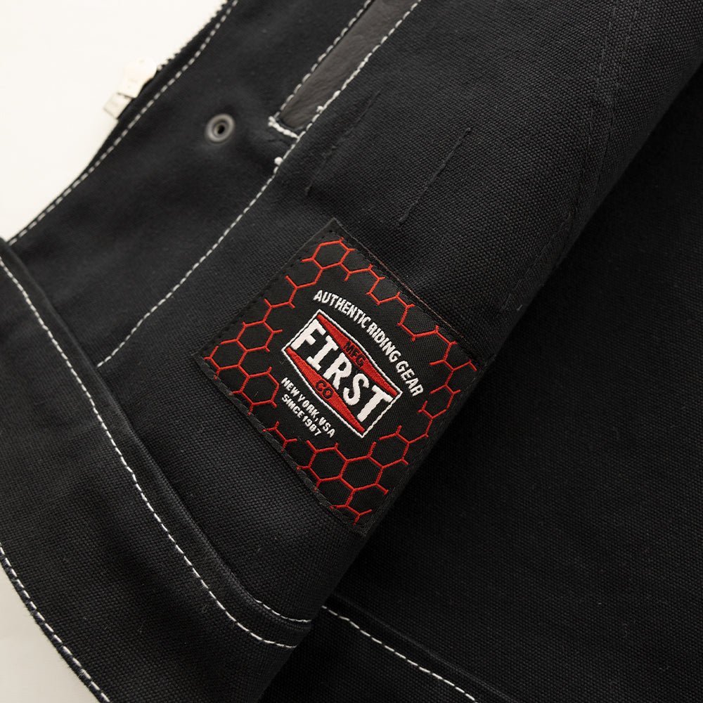 hunt-club-motorcycle-leather-canvas-vest-white-stitchmens-canvas-vestsfirst-manufacturing-company-810161