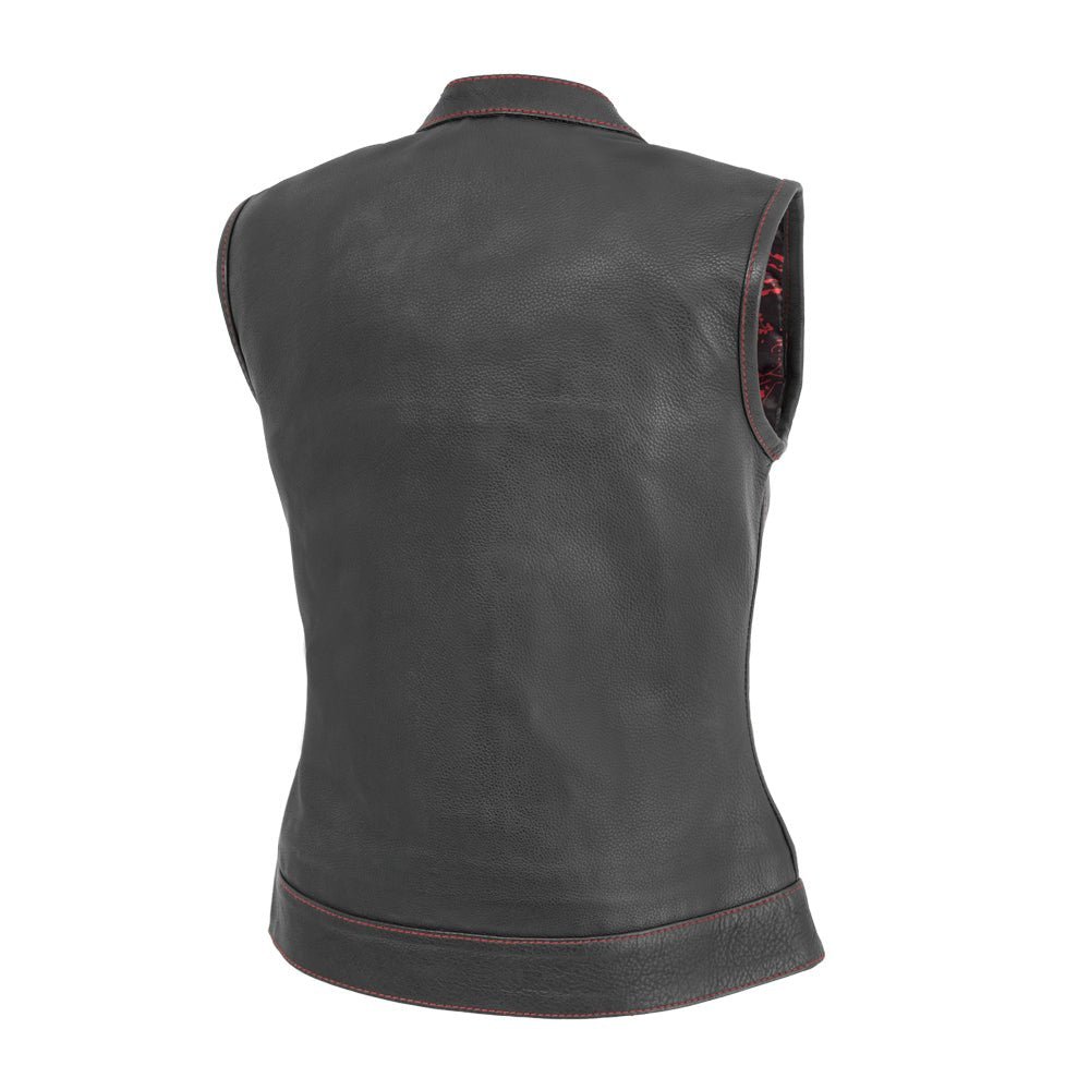 jessica-womens-motorcycle-leather-vest-blackred-limited-editionwomens-leather-vestfirst-manufacturing-company-823624