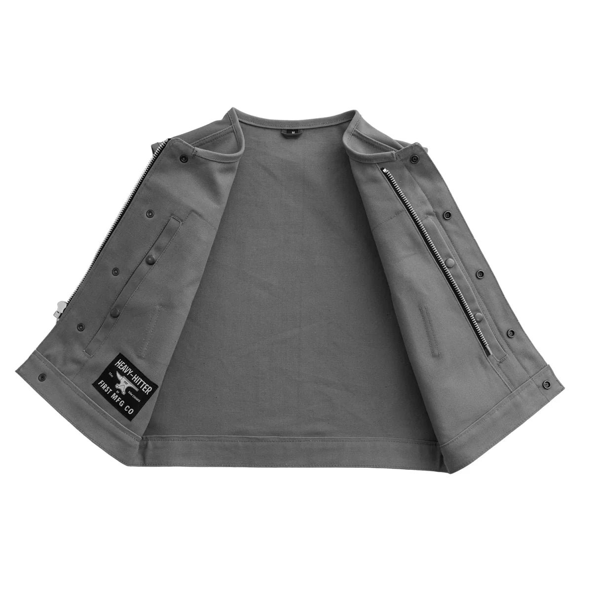 lowside-mens-motorcycle-canvas-vest-greymens-canvas-vestsfirst-manufacturing-company-332517