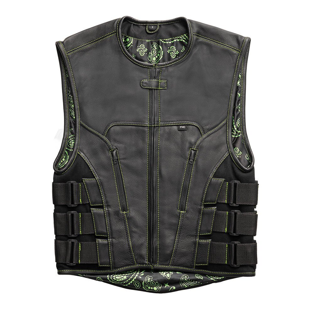 Ninja - Men's Swat Style Leather Motorcycle Vest - Limited Edition