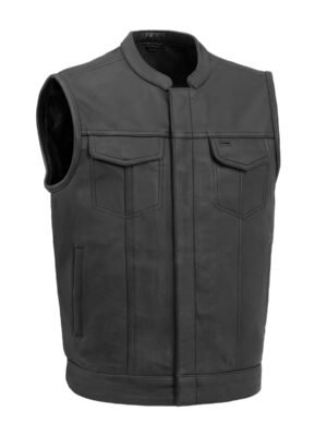 Sharp Shooter Men's Motorcycle Leather Vest