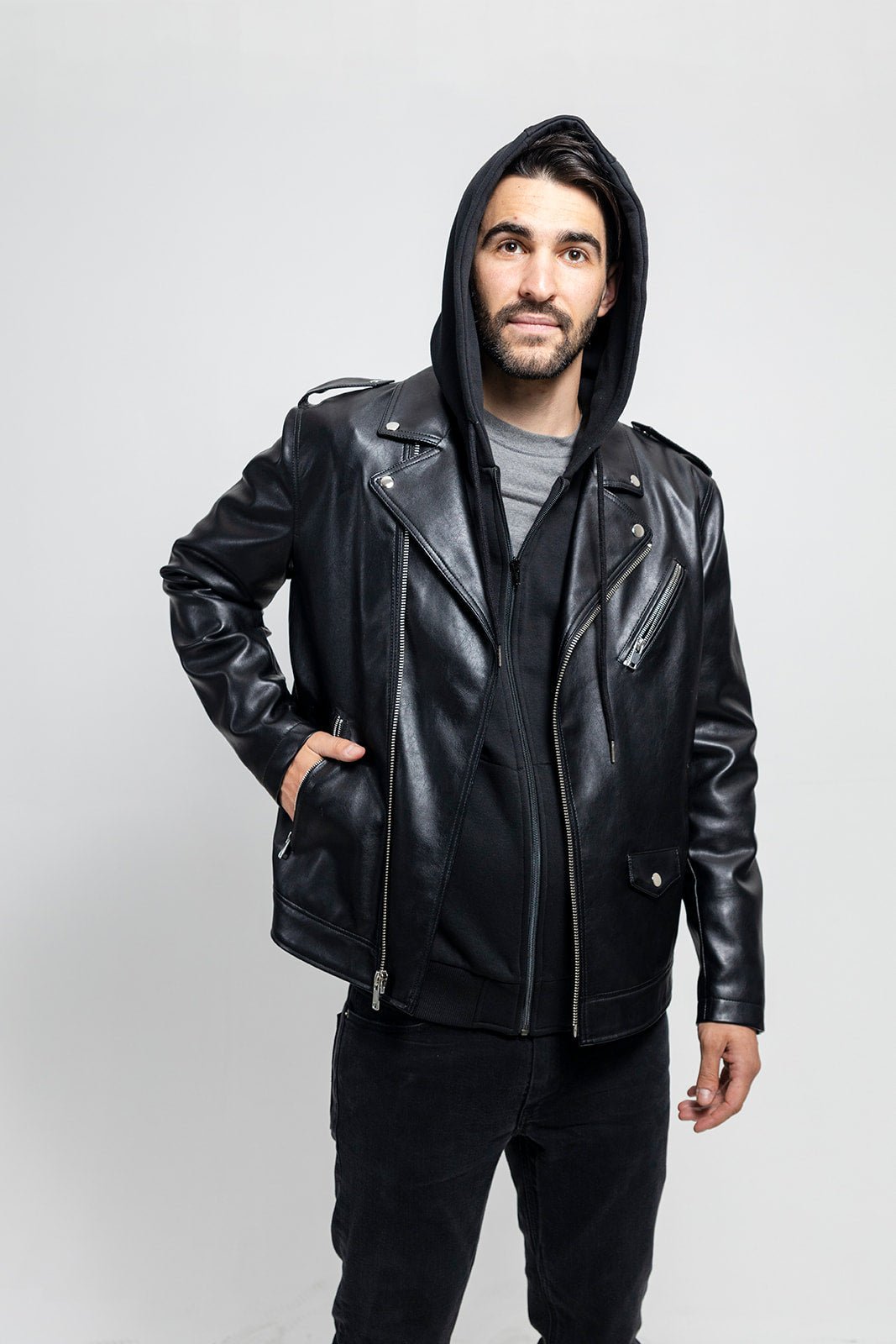 Ralph Men's Vegan Faux Leather Jacket